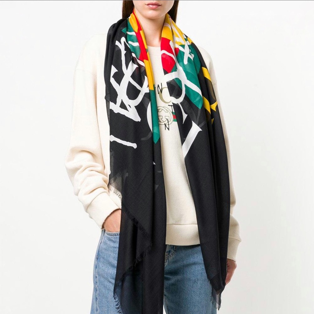 Gucci limited multicolor shawl tomorrow scarf - Picture 3 of 12